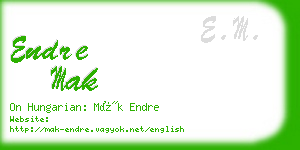 endre mak business card